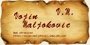 Vojin Maljoković vizit kartica